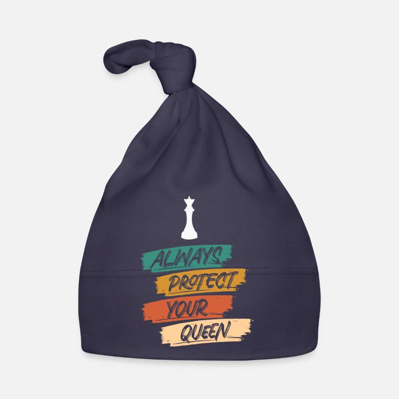 Always Protect Your Queen Schach Schachbrett Baby Bio-Mütze