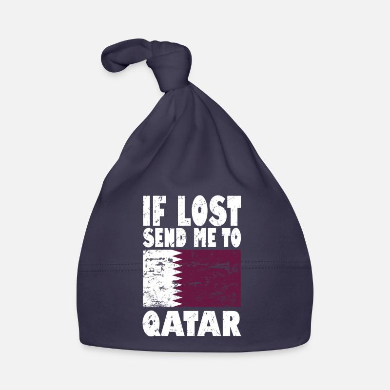 Katar Flagge Spruch Baby Bio-Mütze
