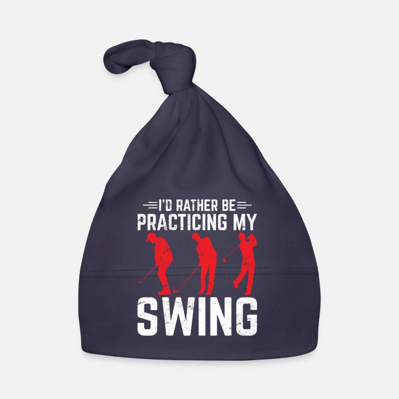 I'd Rather Be Practicing My Swing Golf Funny Golfi Baby Bio-Mütze