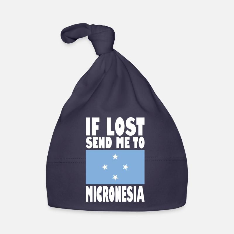 Micronesia Flag Saying Organic Baby Cap