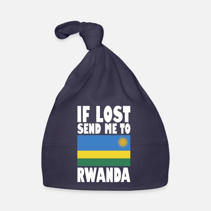 Rwanda Flag Saying Organic Baby Cap