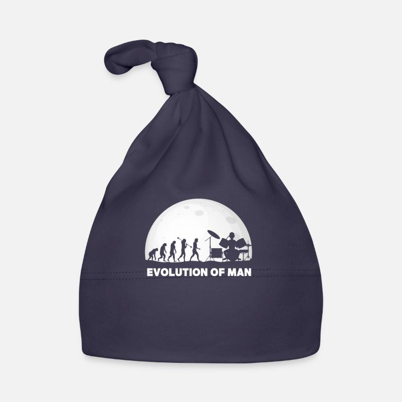 Schlagzeuger Evolution Batteur - Bonnet bio Bébé - marine