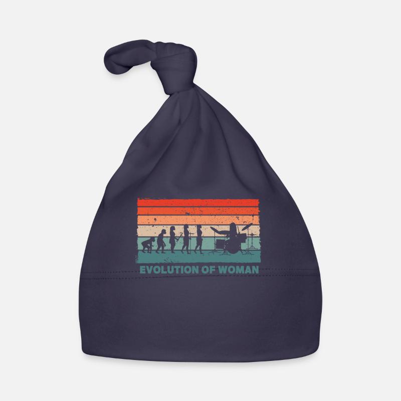 Retro Schlagzeuger Evolution Batteur Bonnet bio Bébé