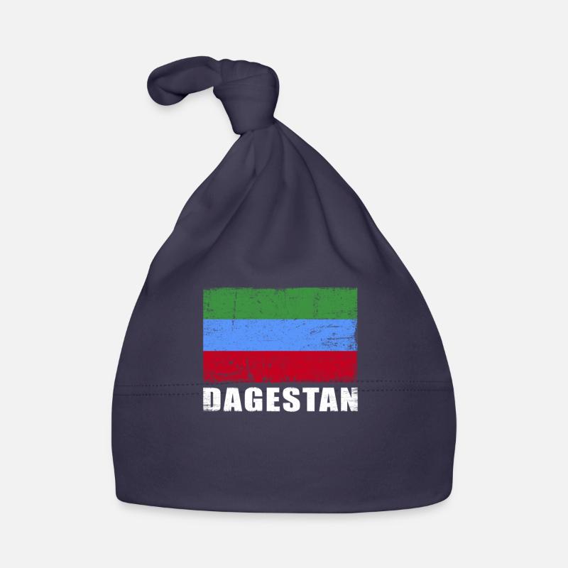 Drapeau du Daghestan Grunge Drapeau du Daghestan Bonnet bio Bébé