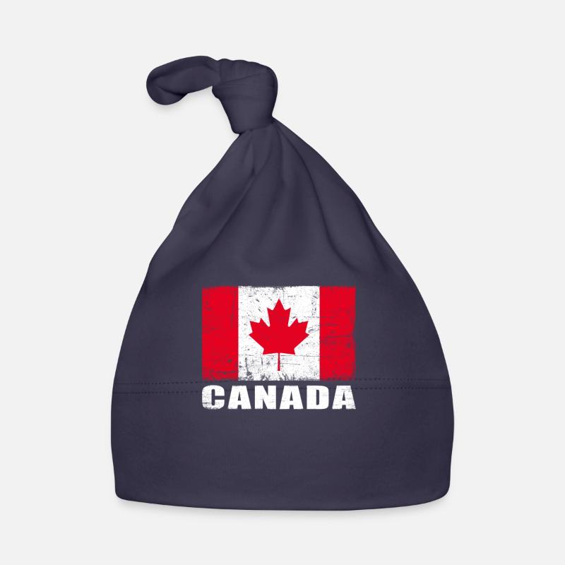 Drapeau du Canada Grunge Drapeau du Canada Bonnet bio Bébé