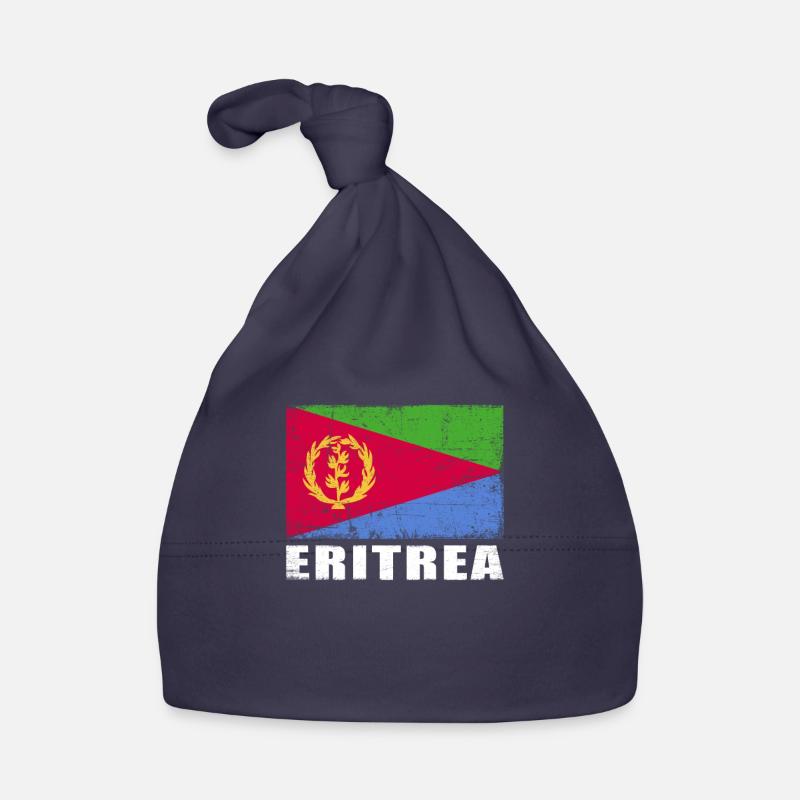 Drapeau de l’Érythrée Grunge Drapeau de l’Érythrée Bonnet bio Bébé