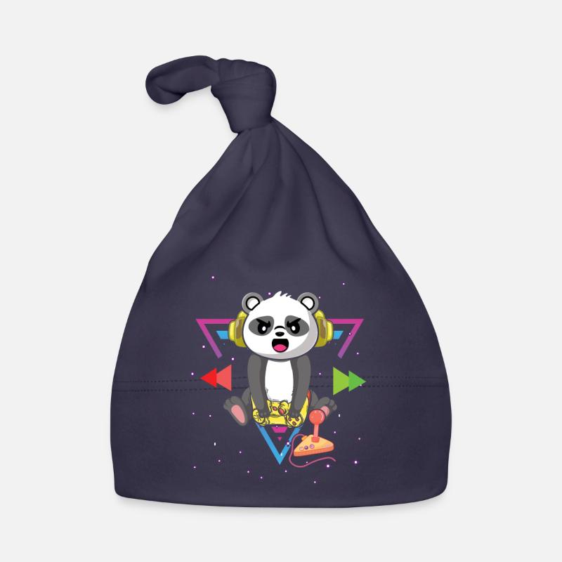 Gaming Panda Bear Playing Video Game Lover Gaming Baby Bio-Mütze