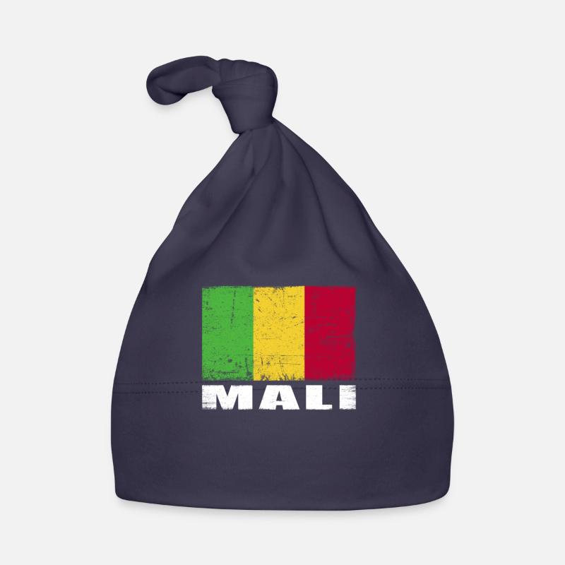Drapeau du Mali Grunge Drapeau du Mali Bonnet bio Bébé