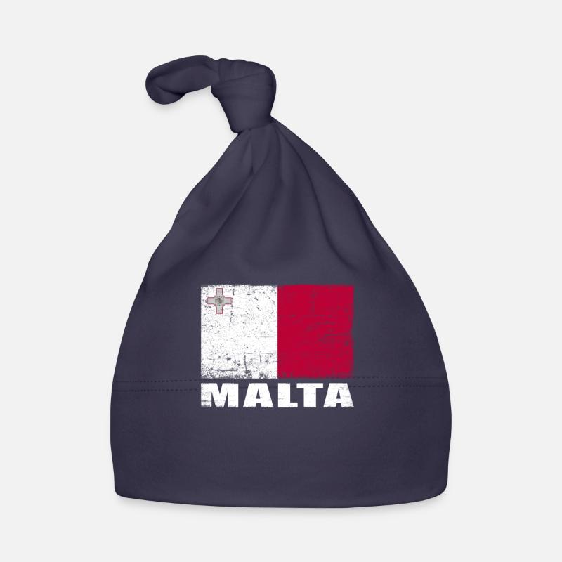 Malta Flag Grunge Malta Flag Organic Baby Cap