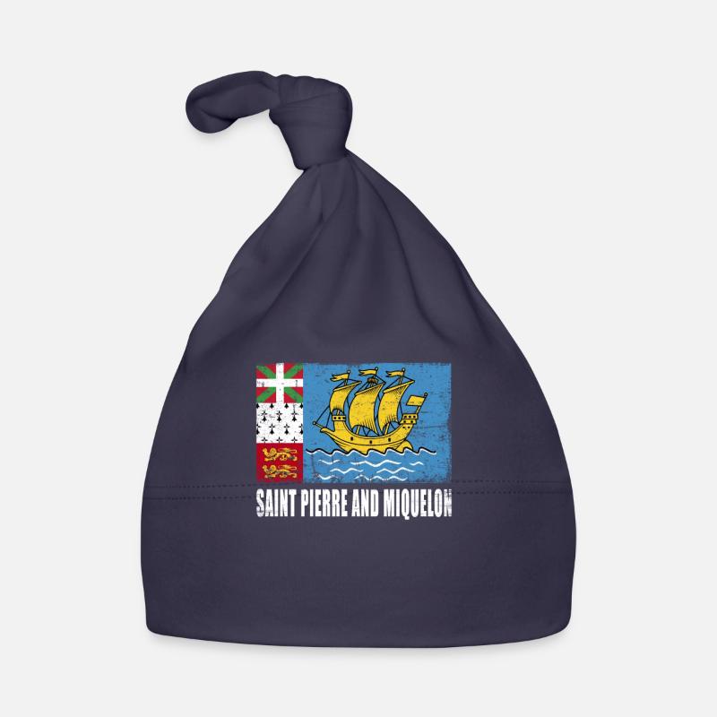 Saint Pierre and Miquelon flag Organic Baby Cap