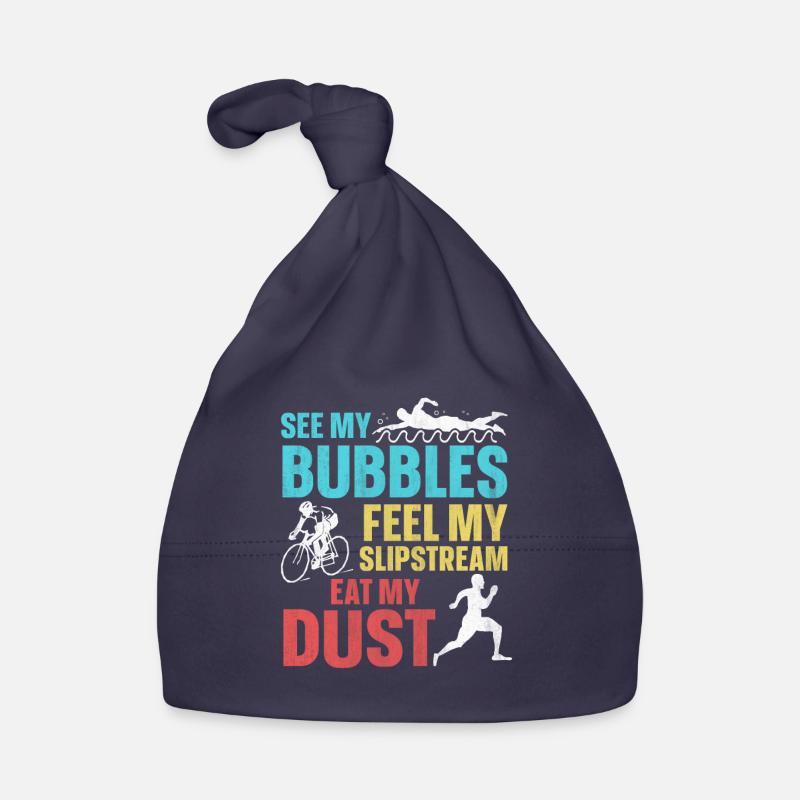 Funny triathlon saying Organic Baby Cap