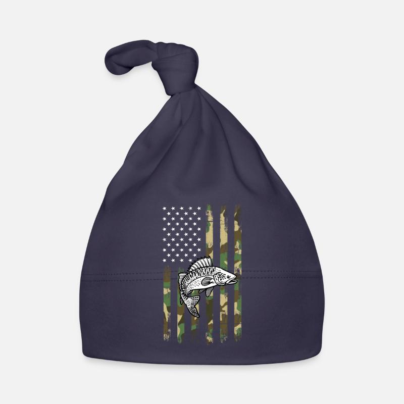 Pêche à la perche sous pavillon des États-Unis Bonnet bio Bébé