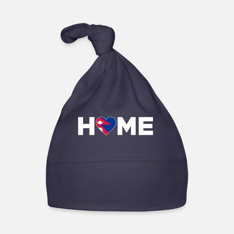 Népal Accueil Népal Drapeau Népal Amour Bonnet bio Bébé