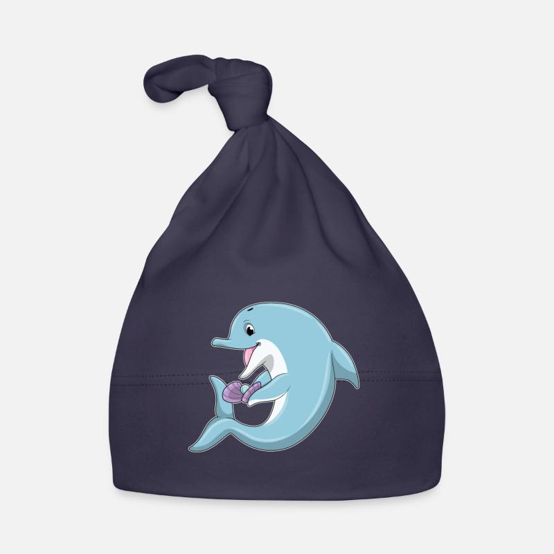 Delfin Perle Baby Bio-Mütze