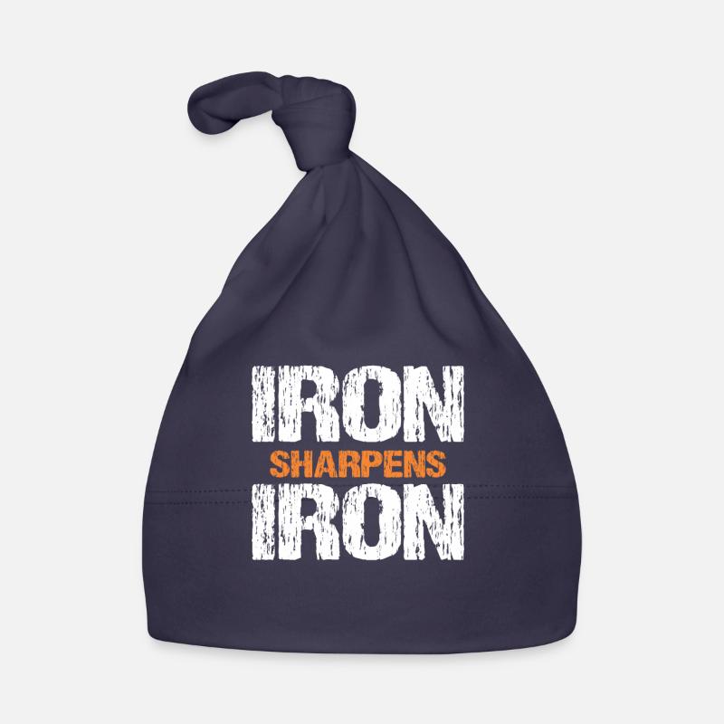 Iron Sharpens Iron Christian Workout Iron Organic Baby Cap