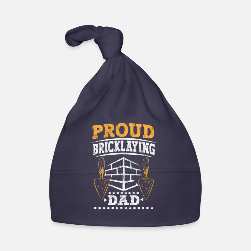 Proud Bricklayer Father Brick Masonry Organic Baby Cap