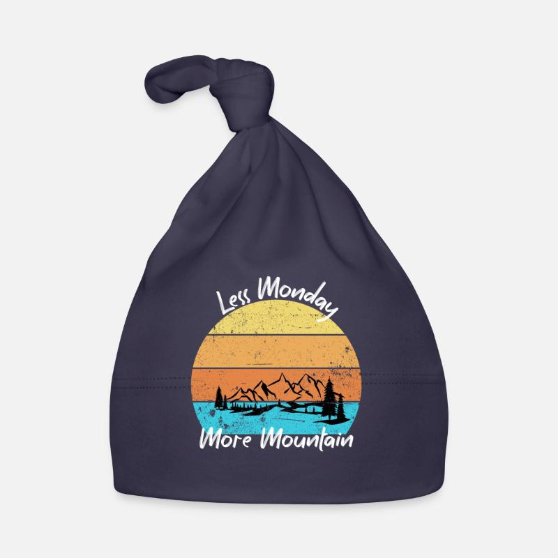 Less monday more mountain Baby Bio-Mütze