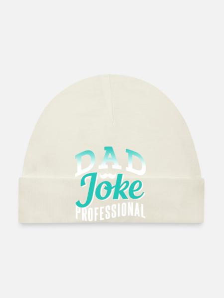 Papa Joke Dad Joke Father Jokes - Organic Baby Cap - navy - Front