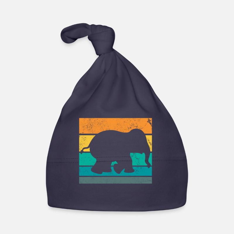 Eléphant rétro Bonnet bio Bébé