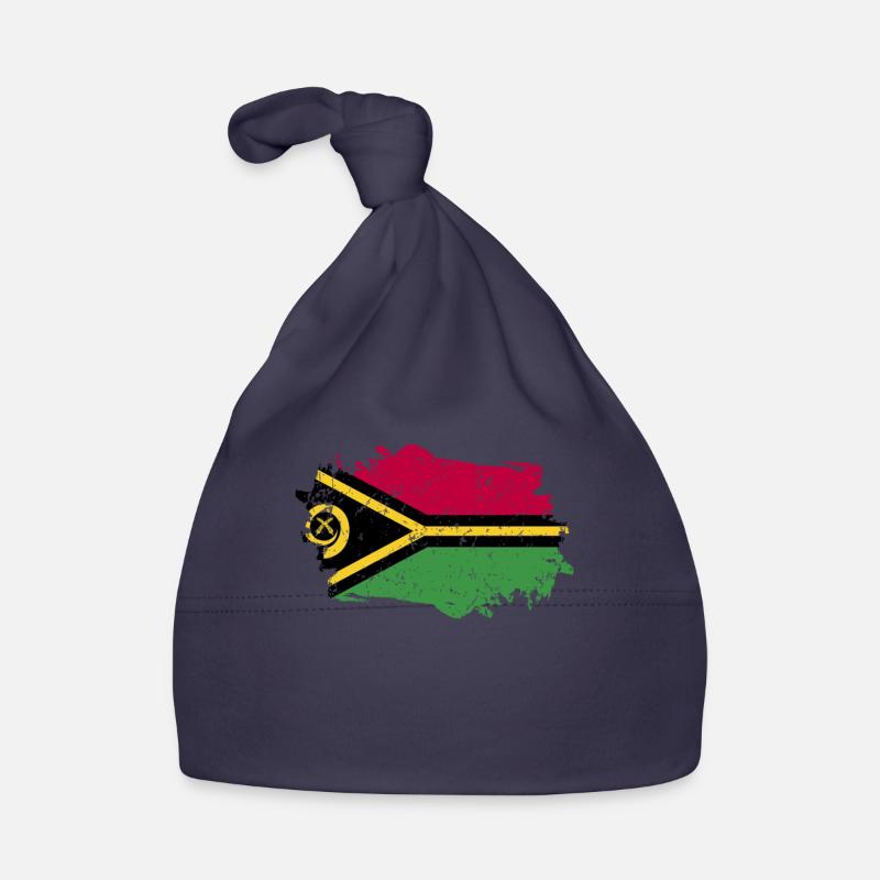 Vanuatu Drapeau Grunge Vanuatu Drapeau Bonnet bio Bébé