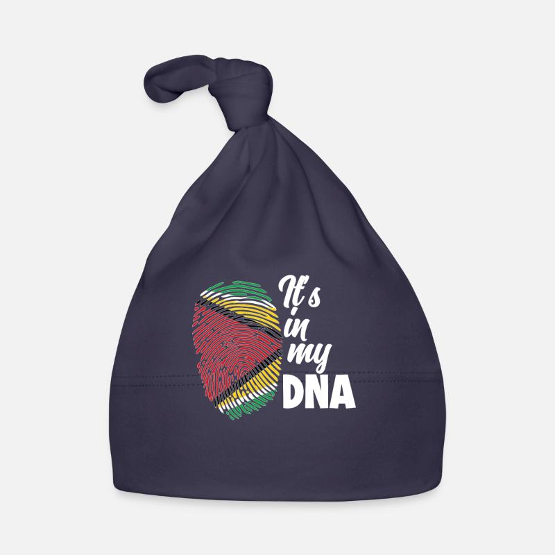 Guyanais c’est la guyane dans mon ADN - Bonnet bio Bébé - marine