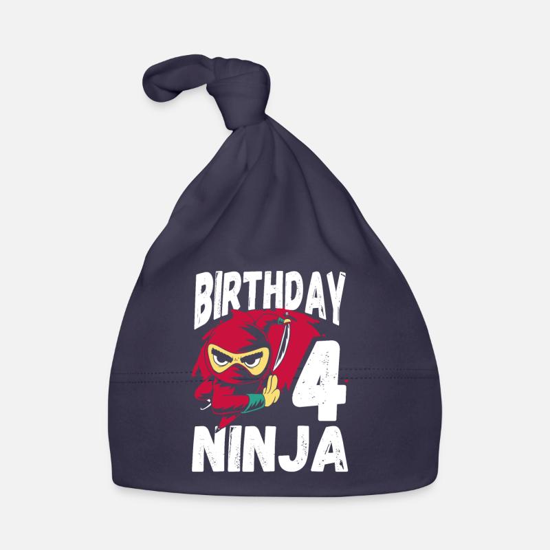 Cooler Ninja Zum 4. Geburtstag Baby Bio-Mütze