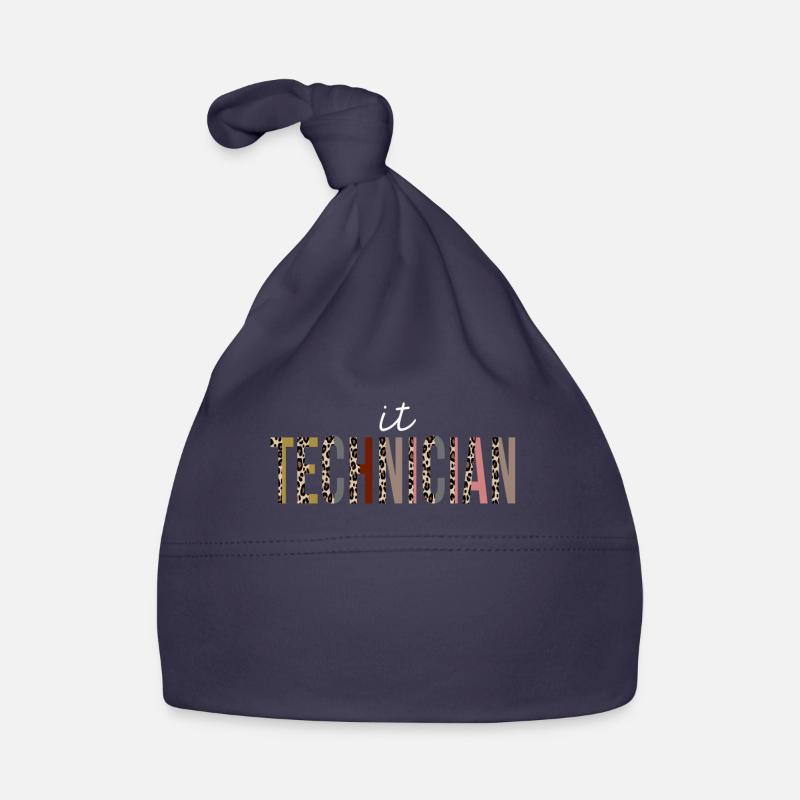 IT-Techniker Leopardenprint lustiges Geschenk Baby Bio-Mütze