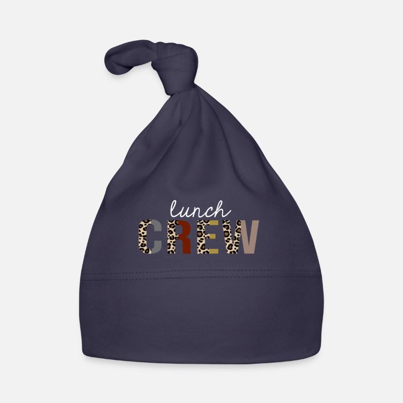 Lunch crew Leopard Print Funny Gift Organic Baby Cap