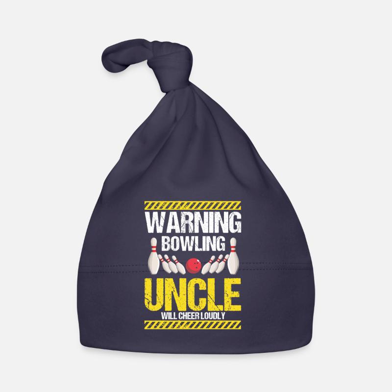 Warning Bowling Uncle Will Cheer Loudly Retro Baby Bio-Mütze