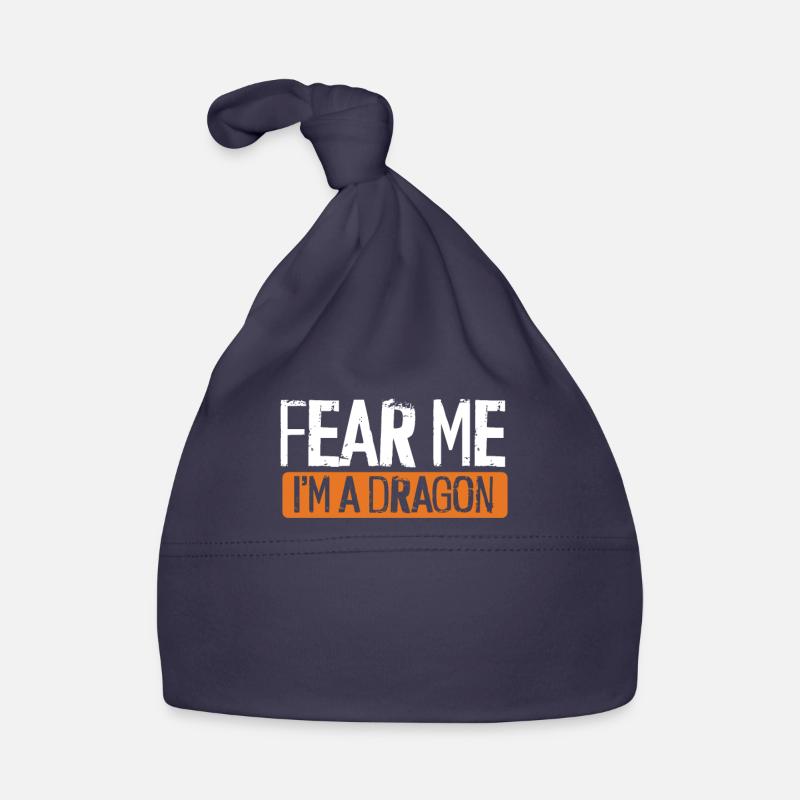 Fear Me, I Am A Dragon Organic Baby Cap
