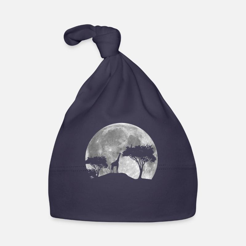 Giraffe At Night Organic Baby Cap
