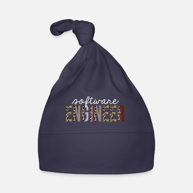 Software engineer Leopard Print Funny Gift Organic Baby Cap
