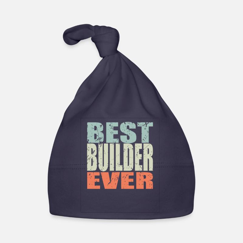 Meilleur travailleur de la construction de tous les temps Cadeau de travailleur de la construction Bonnet bio Bébé