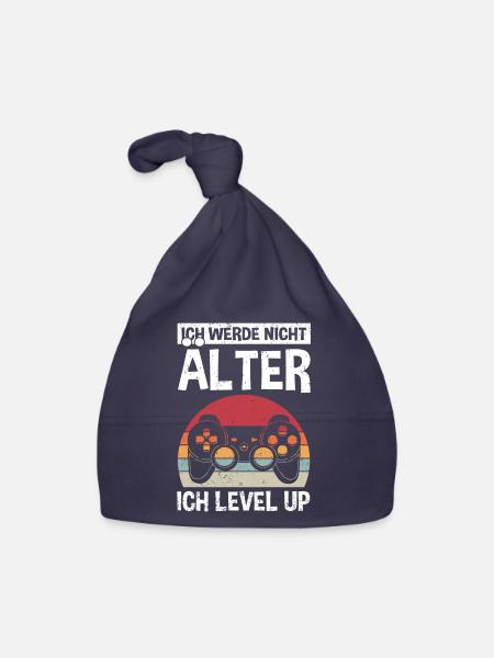 Ich werde nicht Älter Ich Level Up | Gaming Konsol - Baby Bio-Mütze - Navy - Vorne