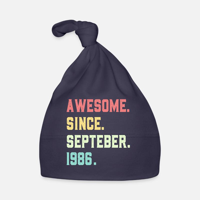 Awesome Since September 1986 Organic Baby Cap