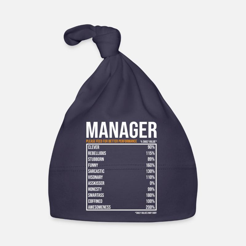 Manager tageswerte Lustiger Manager Baby Bio-Mütze