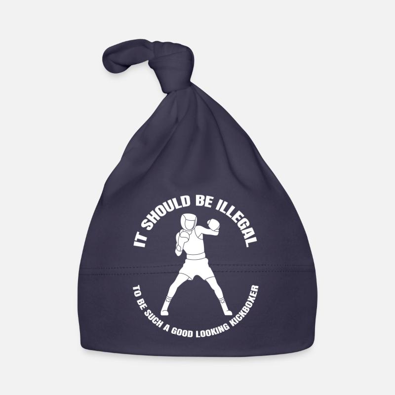 Kickboxing Boxe Arts Martiaux Kickboxer Boxer - Bonnet bio Bébé - marine