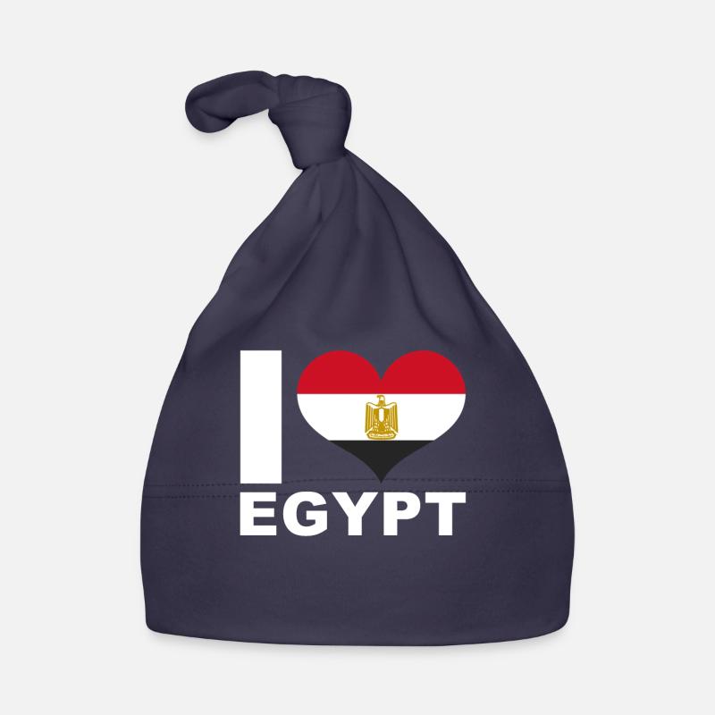 J’aime l’Egypte drapeau du cœur Egypte Bonnet bio Bébé