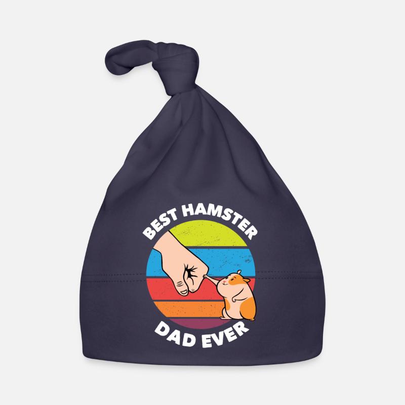Funny Hamster Gift Hamster Dad Organic Baby Cap