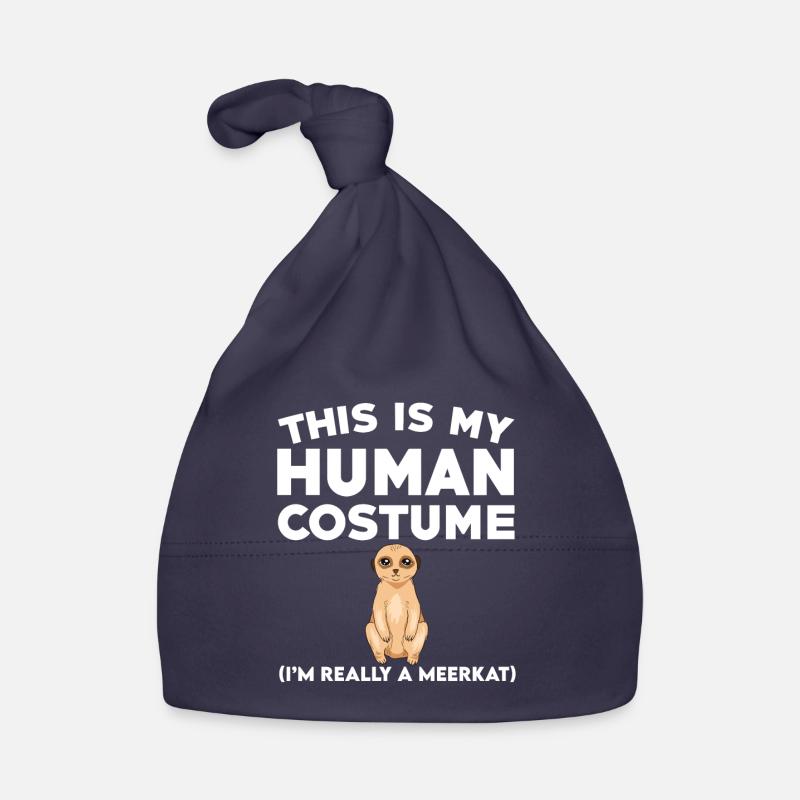 Drôle de tenue de suricate - Bonnet bio Bébé - marine