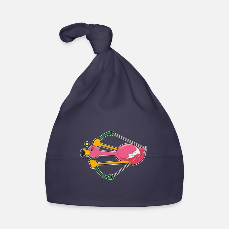 Flamant rose comme une flèche avec arc Bonnet bio Bébé