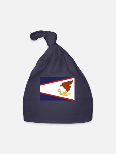 Official American Samoa Flag American Country - Organic Baby Cap - navy - Front