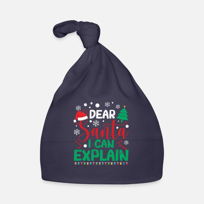 Dear Santa Claus I can explain funny Organic Baby Cap