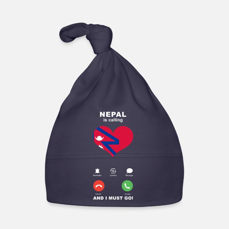 Nepal is calling Nepal Heart Souvenir Organic Baby Cap