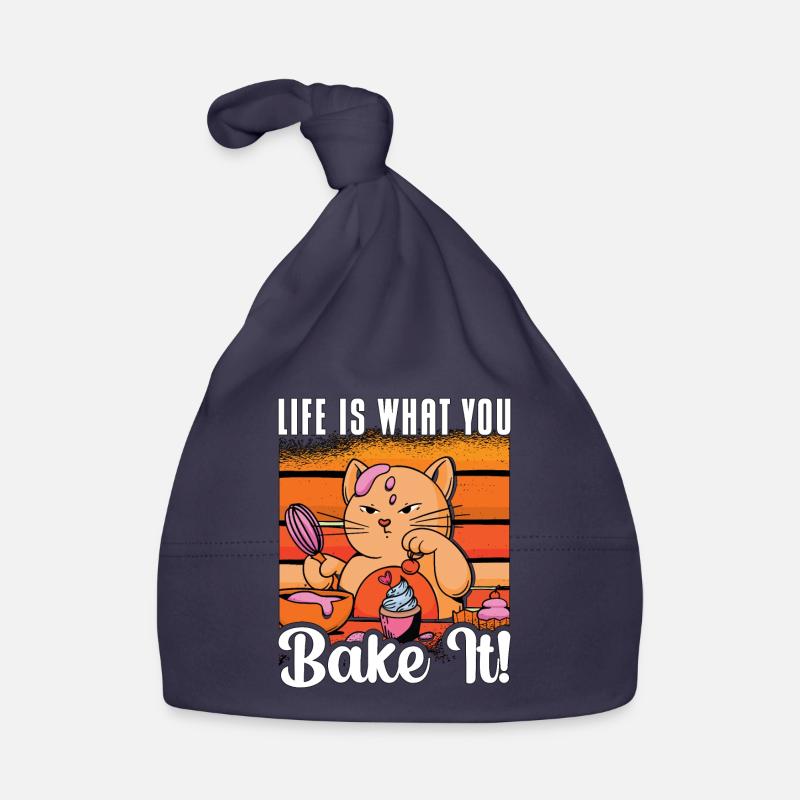 Baker Life Is What You Bake It Baking Bakery Chef Baby Bio-Mütze