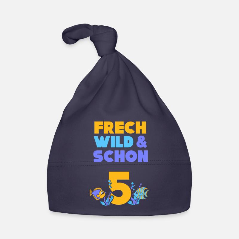 5 Jahre Geburtstag Junge Mädchen Fisch Baby Bio-Mütze