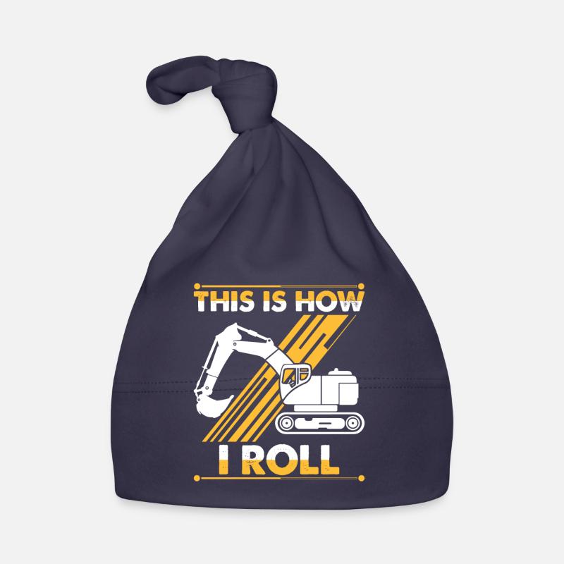 This is how I roll Bagger Baustelle Baby Bio-Mütze
