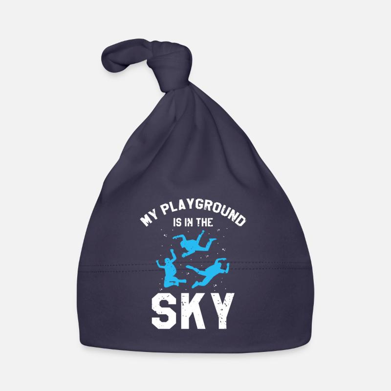 Mon terrain de jeu est dans le ciel Cool rétro parachutisme Bonnet bio Bébé