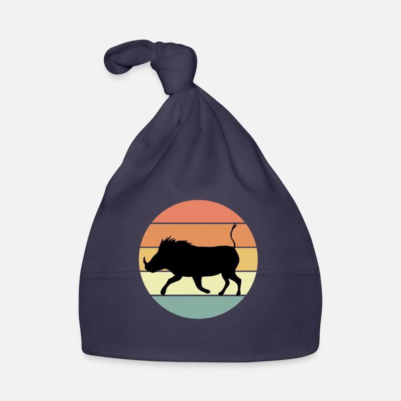 Phacochère rétro Bonnet bio Bébé