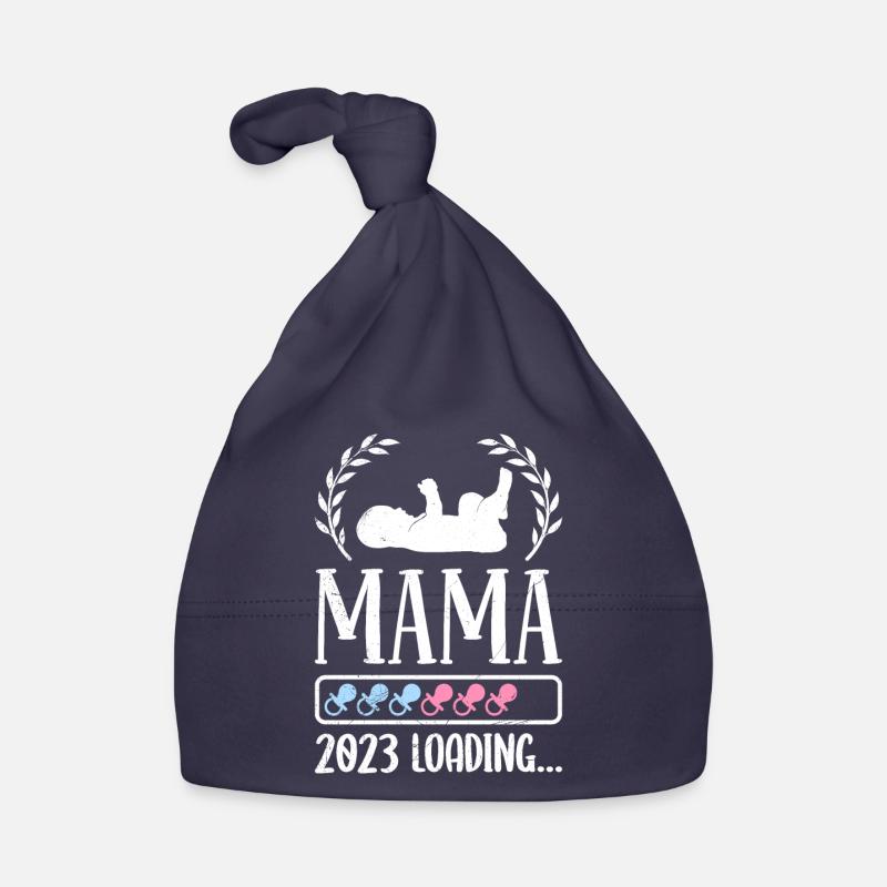 Mama 2023 loading schwanger Mädchen und Junge Mama Baby Bio-Mütze
